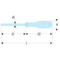 Facom Standard Screwdriver T40 Tip 150 mm Blade 275 mm Overall ATX40X150