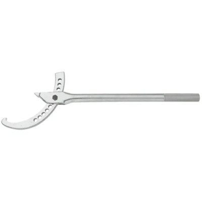 Facom Heavy-Duty Hook Spanner Chrome Finish 220-325 mm Jaw Capacity 650 mm Length 119.3/4