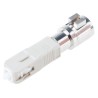 RS PRO Fibre Optic Adapter SC to Bare Fibre Multimode 125 µm Silver Grey 0.01dB Insertion Loss 536-7825