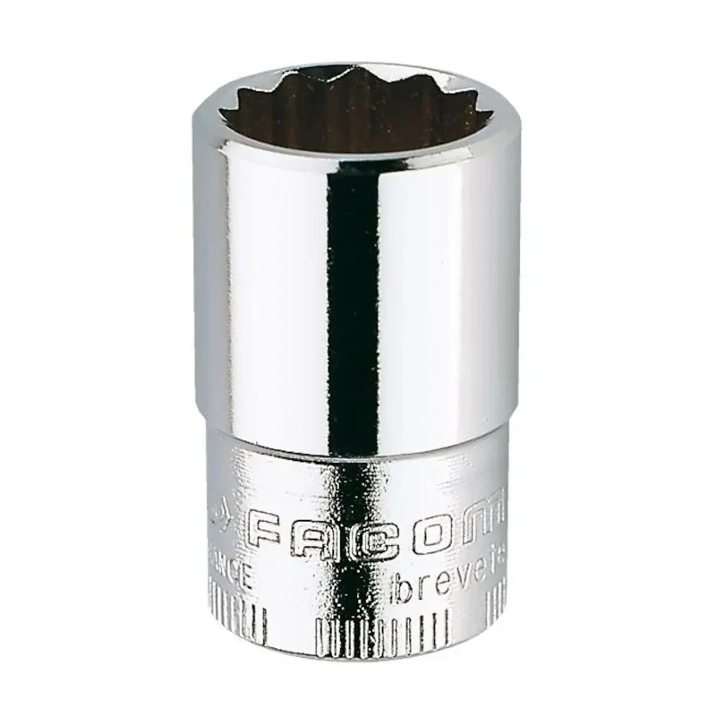 Facom 3/8 in Drive 7/16 in 12 Point Square Socket, 27mm Overall Length JB.7/16