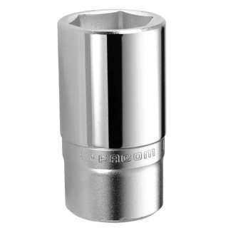 Facom 3/4 in Drive 41 mm 6 Point Square Socket Satin Chrome Finish 90mm Overall Length K.41LA