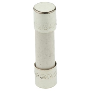 Eaton 2.5A Fast Acting Ceramic Cartridge Fuse 5 x 20 mm, 250V AC S501-2.5-R
