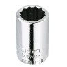Facom 1/4 in Drive 1/4 in 12 Point Square Socket, Bright Chrome Finish, 22mm Overall Length RB.1/4