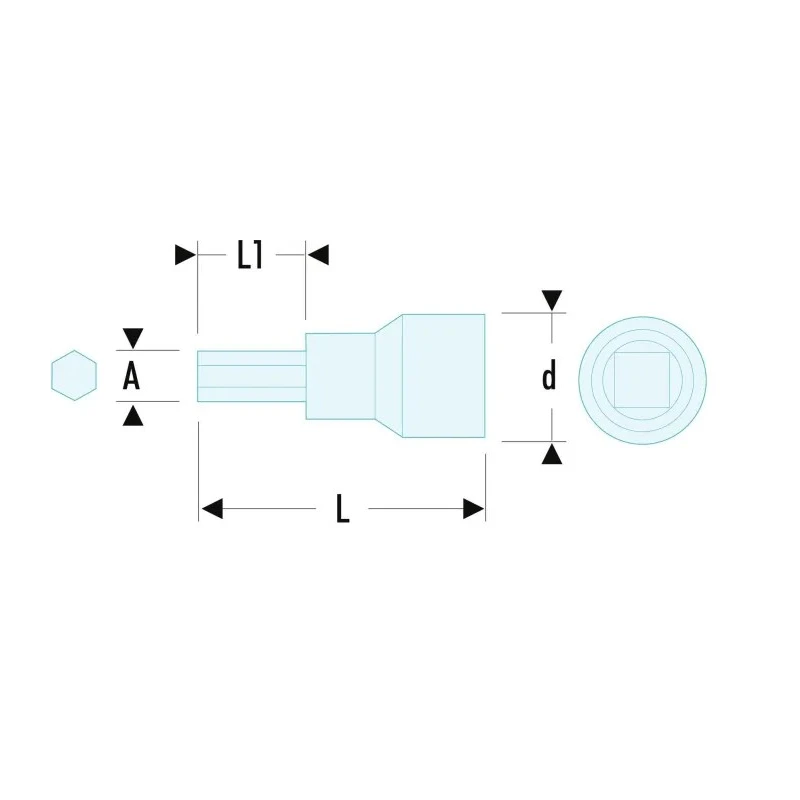 Facom 1/4 in Drive 4 mm 6 Point Square VDE Insulated Socket 37mm Overall Length RT.4AVSE