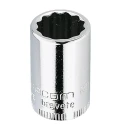 Facom 1/4 in Drive 9/32 in 12 Point Square Chrome Vanadium Steel Socket 22mm Overall Length RB.9/32