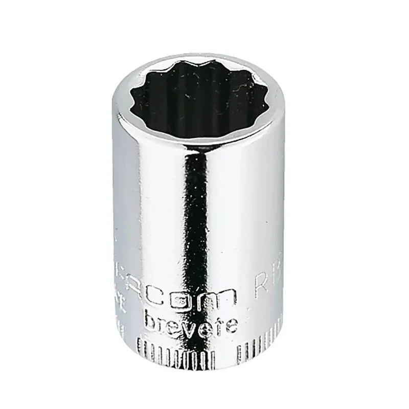 Facom 1/4 in Drive 9/32 in 12 Point Square Chrome Vanadium Steel Socket 22mm Overall Length RB.9/32