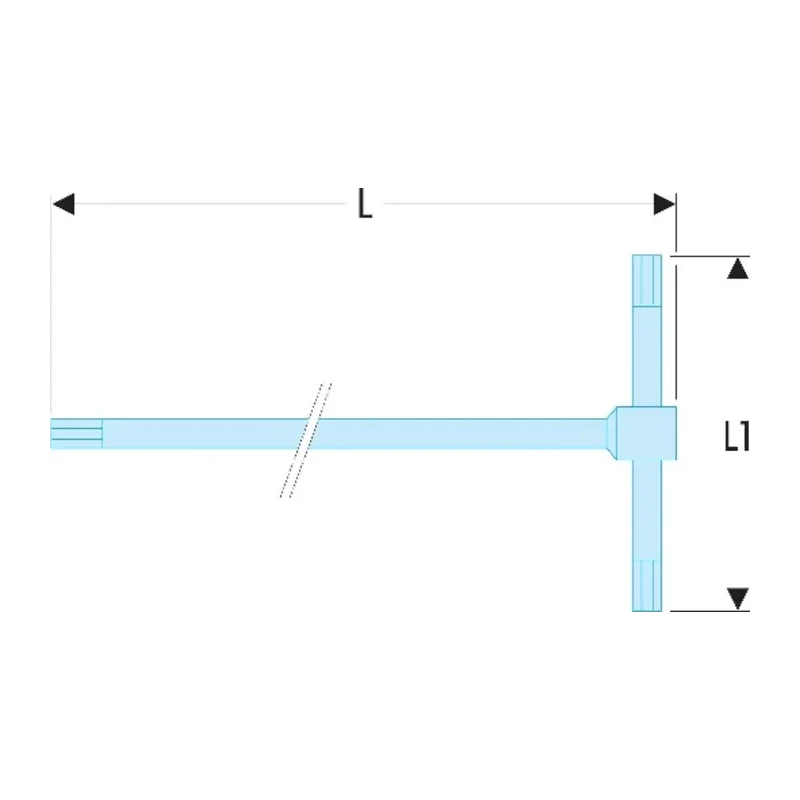 Facom T Metric Hex Key Chrome Vanadium Steel 14 mm Hex Size Long Arm 340mm Length 84TC.14