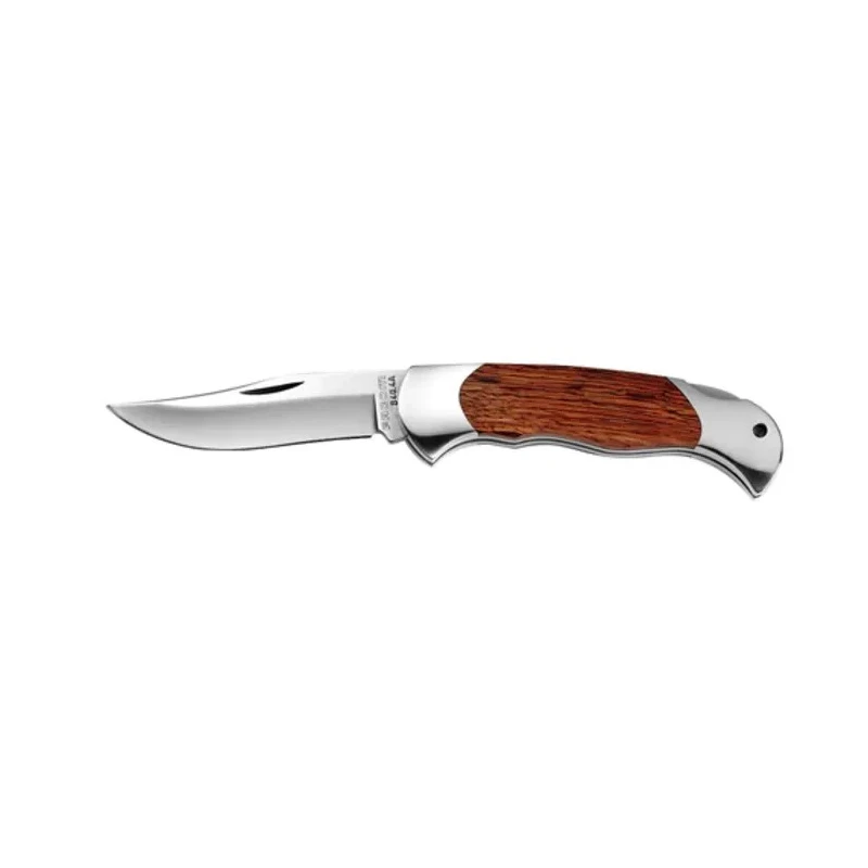 Facom Lock Back Knife with Rosewood Handle, Stainless Steel Blade, 183mm Overall Length, 105mm Closed Length, 160g 840.4A