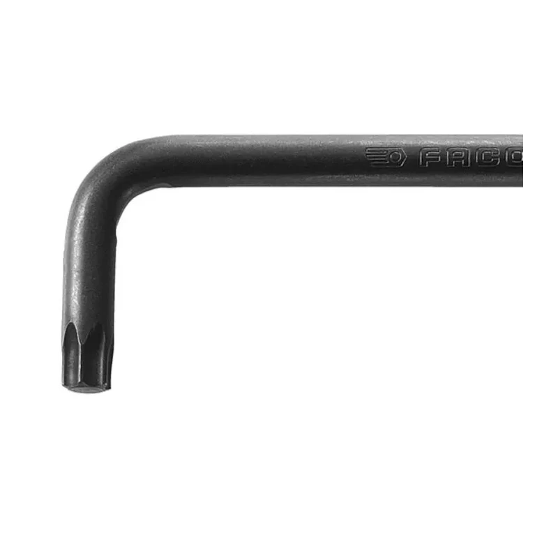 Facom 1-Piece Long Arm L Shape Torx Key, Burnt Finish, Overall Length 93.5mm 89S.15