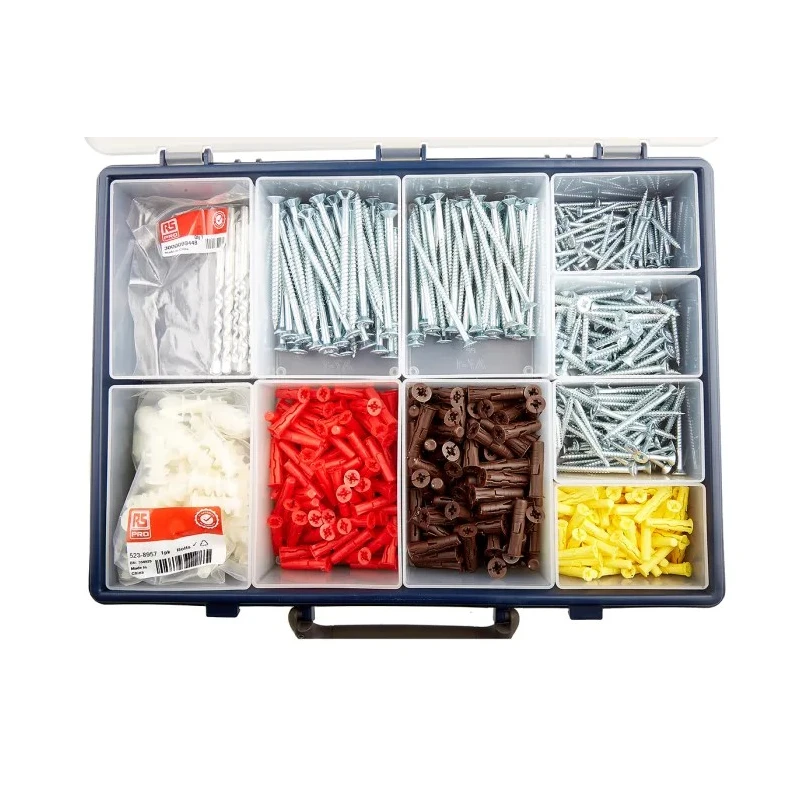 Fischer Fixings RS PRO Masonry Fixing Kit, 606 Pieces, Zinc Plated, Storage Box Included 537-1852