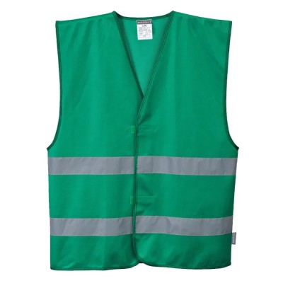 Portwest Green Hook & Loop Hi Vis Vest Warp Knit 100% Polyester S/M F474BGRS/M