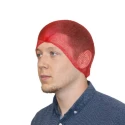 Hairtite Disposable Polypropylene Hair Net Red Metal Detectable for Food and Industrial Applications H0538