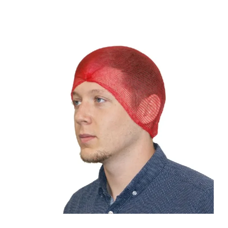 Hairtite Disposable Polypropylene Hair Net Red Metal Detectable for Food and Industrial Applications H0538