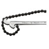 Facom Chain Wrench with 60 - 140 mm Jaw Capacity, 600 mm Overall Length, Metal Handle, Chrome Finish 136C.4