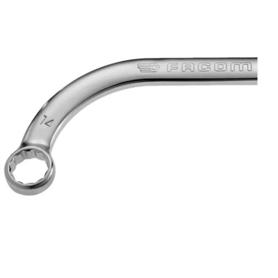Facom Metric Half Moon Offset Ring Spanner 14 x 17 mm, 184mm Overall Chrome Finish 57.14X17