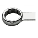 Facom Ring Spanner 16 x 17 mm, 210mm Overall Length, Offset Head, Chrome Finish 59.16X17
