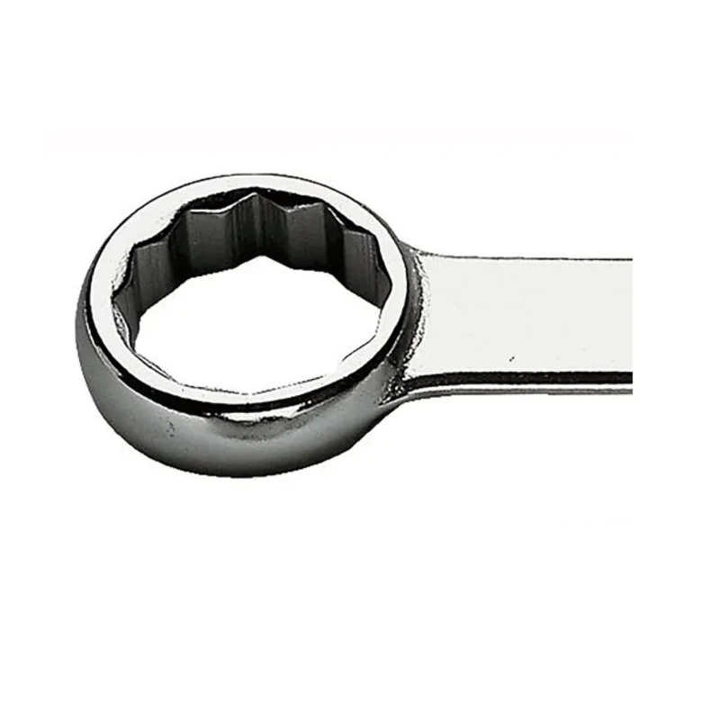Facom Ring Spanner 16 x 17 mm, 210mm Overall Length, Offset Head, Chrome Finish 59.16X17