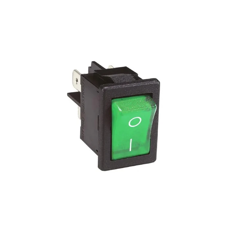 Bulgin Miniature On-Off Panel Mount Rocker Switch 15A 250V AC Black Actuator H8553VBNAC