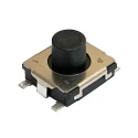 Panasonic Black Surface Mount Tactile Switch Push Plate 2.5 mm SPST 20mA 250V AC EVPBT7G4A000