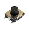 Panasonic Black Surface Mount Tactile Switch Push Plate 2.5 mm SPST 20mA 250V AC EVPBT7G4A000