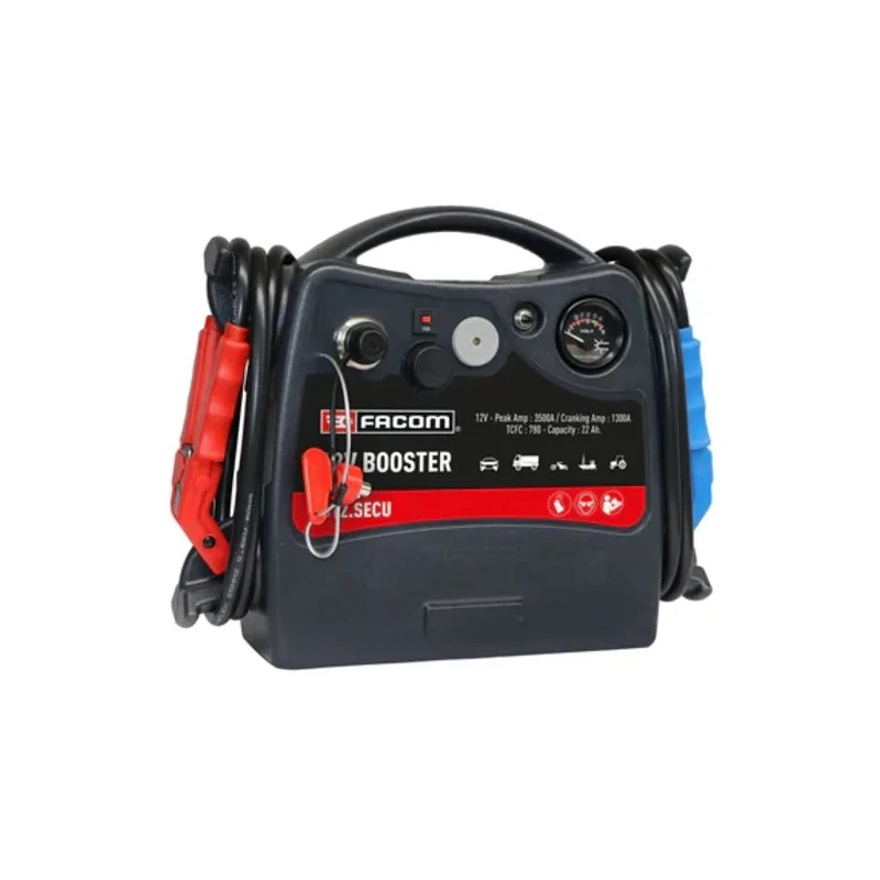 Facom Battery Charger 12V 2A Heavy Duty with EU Plug and Analog Charge Control B12.SECU