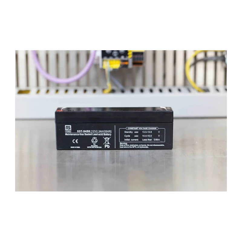 RS PRO 12 V, T1 Sealed Lead Acid Battery, 2.3 Ah, AGM Construction, 60mm x 178mm 537-5450