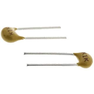 KEMET 68 nF 100V dc ±10 % X7R Multilayer Ceramic Through Hole Radial Capacitor C320C683K1R5TA
