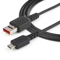 StarTech.com USB 2.0 Male USB Type A to Male Micro USB Type B Cable Black 1m USBSCHAU1M