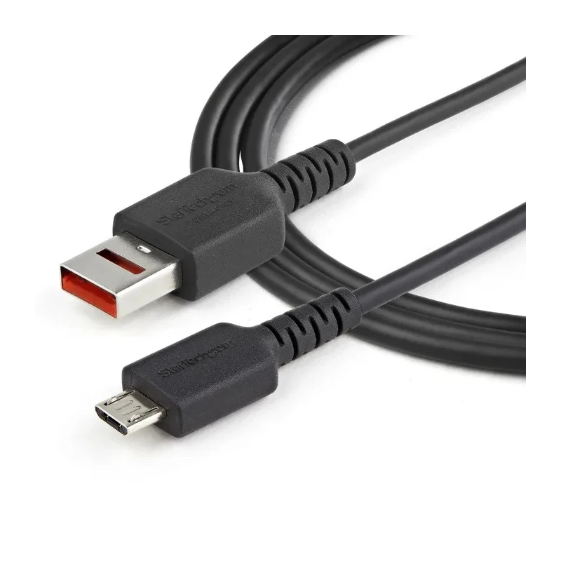 StarTech.com USB 2.0 Male USB Type A to Male Micro USB Type B Cable Black 1m USBSCHAU1M
