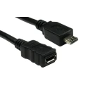 RS PRO IC Socket USB Cable Female Micro USB Type B to Female USB 2.0 Micro USB Type B Black 500mm 236-9085