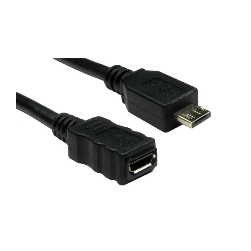 RS PRO IC Socket USB Cable Female Micro USB Type B to Female USB 2.0 Micro USB Type B Black 500mm 236-9085