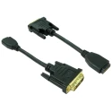 RS PRO Male DVI-D Dual Link to Female HDMI Cable 150 mm Polyvinyl Chloride Jacket 236-9108