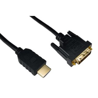 RS PRO 1.5 m 1080p HDMI Cable Male DVI-D Dual Link to Male DVI-D Black 236-9113