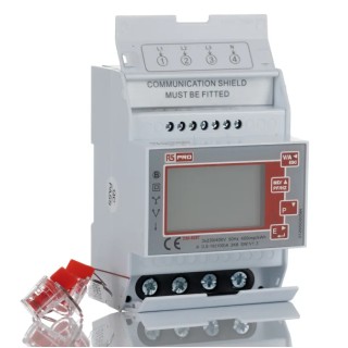 RS PRO 3 Phase Multifunction Energy Meter LCD Backlight 100A Direct Connection Modbus RTU 236-9297