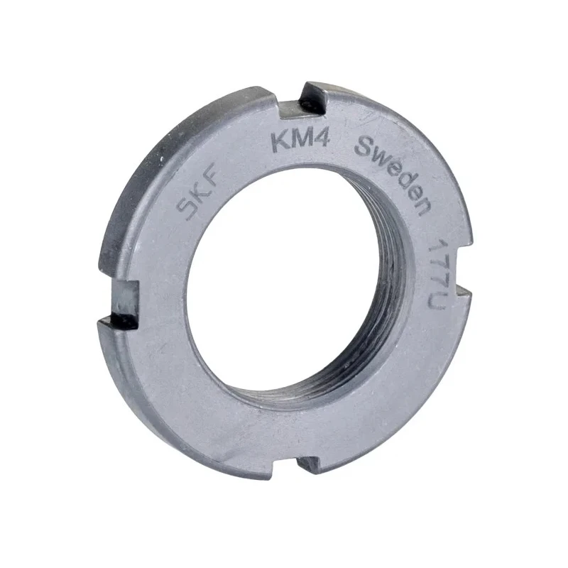 SKF Lock Nut Bearing Assembly for Use with Bearing KM 4, 20mm ID, 32mm OD, Threaded Reusable Lock Nut KM 4
