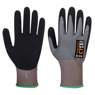 Portwest Grey Polyester Gloves Size 10 Nitrile Foam Coating CT45G8RXL