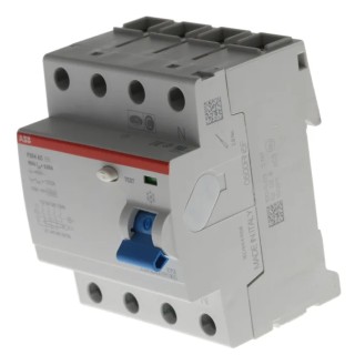 ABB F200 Series Residual Current Circuit Breaker 100A 4-Pole 30 mA Type AC 1 kA 400V ac 2CSF204001R1900 F204 AC-100/0,03