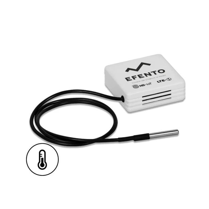 Efento Bluetooth Temperature Data Logger with AA Battery, Single Channel, IP30, -55°C to 70°C 5906660327035