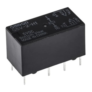 Omron Signal Relay PCB Mount DPDT 5V DC Coil 1A Switching Current G5V-2-H1 DC5