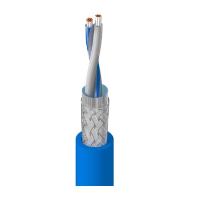 Belden Screened Blue PVC Ethernet Cable 500 m, Stranded Tin Copper Wire Conductor, 300V, Flame Retardant IEC 74033E-C500