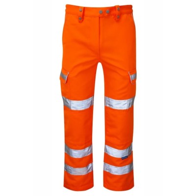 PULSAR Women's Hi Vis Trouser Yellow, Orange Waist 8-26 in PR336LDSR