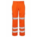 PULSAR Men's Hi Vis Trouser Orange Waist 28-50 in Elasticated Comfort PRARC07