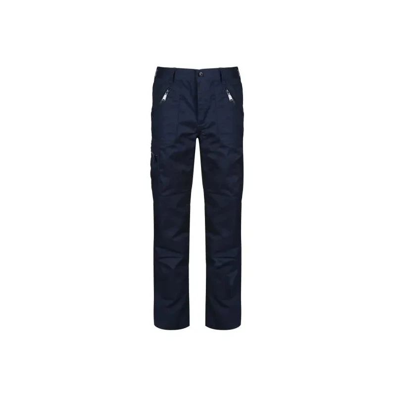 Regatta Professional Men's Navy Water Resistant Action Trousers with Knee Pad Pocket TRJ600