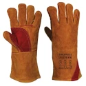 Portwest Premium Brown Leather Welding Gloves with Reinforced Palm and Thumb, Size 12 A530BRRXXXL