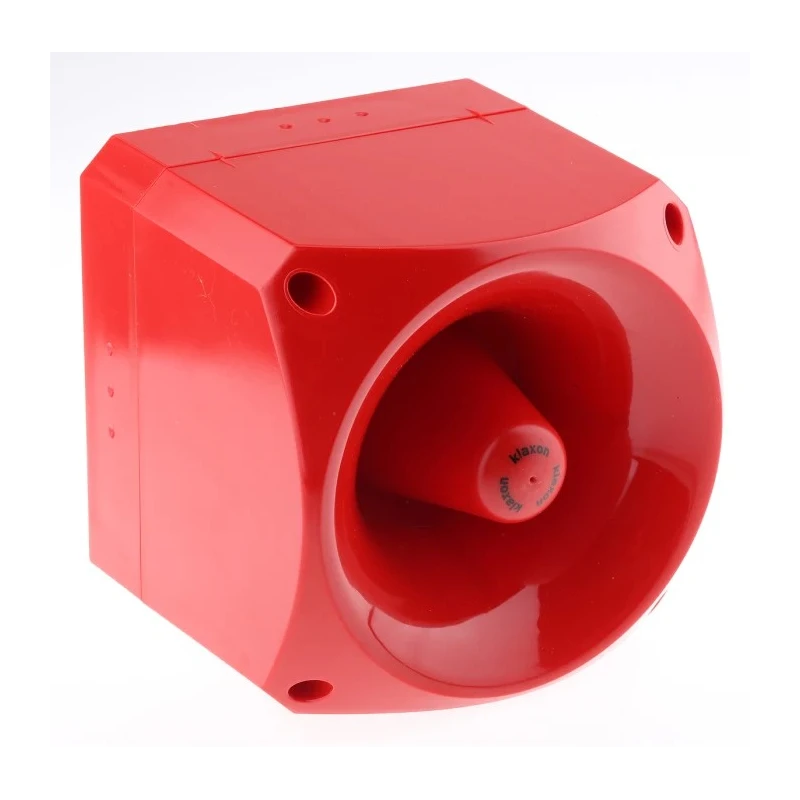 Klaxon Nexus 120 Series Electronic Sounder Surface Mount Red Polycarbonate, IP66 120 dB 60V DC PNS-0005