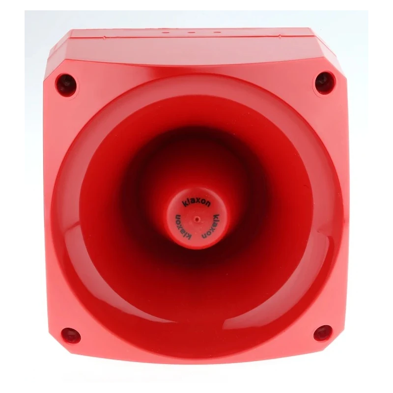 Klaxon Nexus 120 Series Electronic Sounder Surface Mount Red Polycarbonate, IP66 120 dB 60V DC PNS-0005