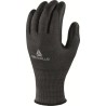 Delta Plus Black Polyurethane Coated Work Gloves Size 7 Cut Resistant Level D VENICUTD05
