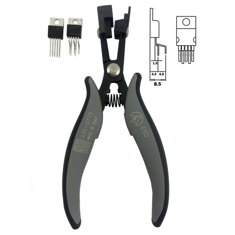 RS PRO 1-Piece Forming Plier Linesman Carbon Steel Chrome Finish Insulated Handle ESD Safe 158mm 238-0773