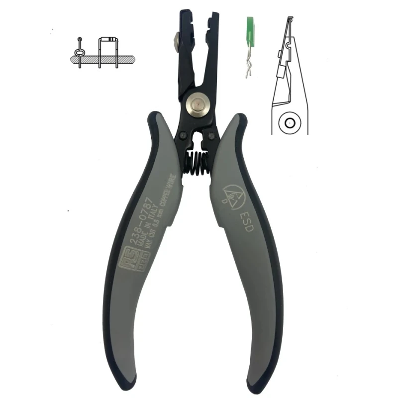 RS PRO 1-Piece Forming Plier Serrated, 150mm Overall Length, Carbon Steel, Chrome Finish, ESD Safe 238-0787