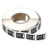 Brady Pre-Printed Adhesive Label, White Text on Black Background, 10mm x 13mm, Pack of 500 Y423561